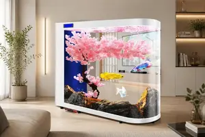 Fish Tank Aquarium with Side Filtration & LED Lights - Ruibit Aquarium LED lighting