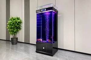 Vertical Rectangle Aquarium with Filtration for Living Room - Ruibit Aquarium glass aquarium tank