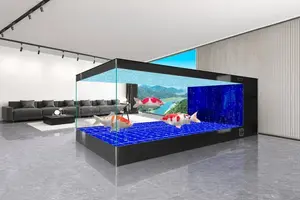 Fish Tank Aquarium with Water Pumps Rectangle Glass Koi Tank - Ruibit Aquarium water pump