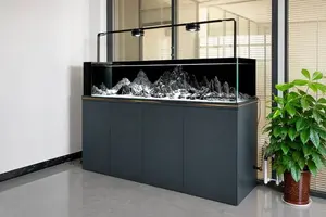 Rimless Slim Fish Tank with Water Pumps Large Rectangle Aquarium - Ruibit Aquarium water pump