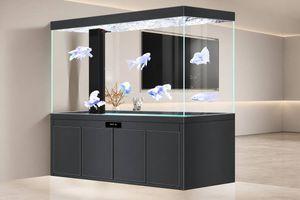 Fish Tank Aquarium with Water Pumps Luxury Ultra Clear Glass Cabinet - Ruibit Aquarium water pump