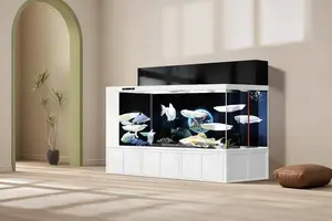 Large Aluminum Alloy Frame Koi Tank Double Filtration - Ruibit Aquarium glass aquarium tank