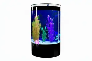 Custom Half-Cylinder Glass Aquarium Top Bar Integrated - Ruibit Aquarium glass aquarium tank