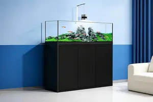 100 Gallon Jinjing Ultra Clear Glass Solid Wood Cabinet Aquarium - Ruibit Aquarium glass aquarium tank