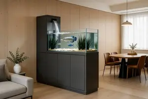 Floor Standing Rectangle Glass Aquarium Screen Partition - Ruibit Aquarium glass aquarium tank