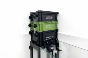 Custom Black Samurai Turnover Box Filter with Built-in Pump - Ruibit Aquarium water pump