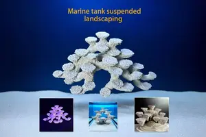 Sea Cylinder Suspension Aquarium Decor Ceramic Coral Stone - Ruibit Aquarium glass aquarium tank