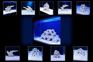 Coral Landscaping T-Shaped Base Reef Rock Ceramic Support - Ruibit Aquarium