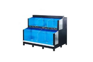 Custom Factory Rectangle 2-Tier Glass & Stainless Steel Live Seafood Display Tank - Ruibit Aquarium glass aquarium tank
